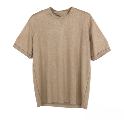 SODA - t-shirt Made in Italy cotone fiammato - Taupe