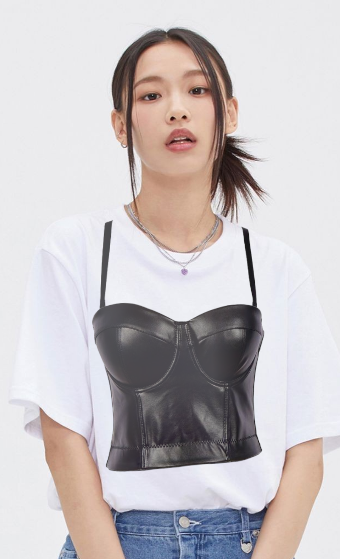 SODA - t-shirt donna - bustier Black