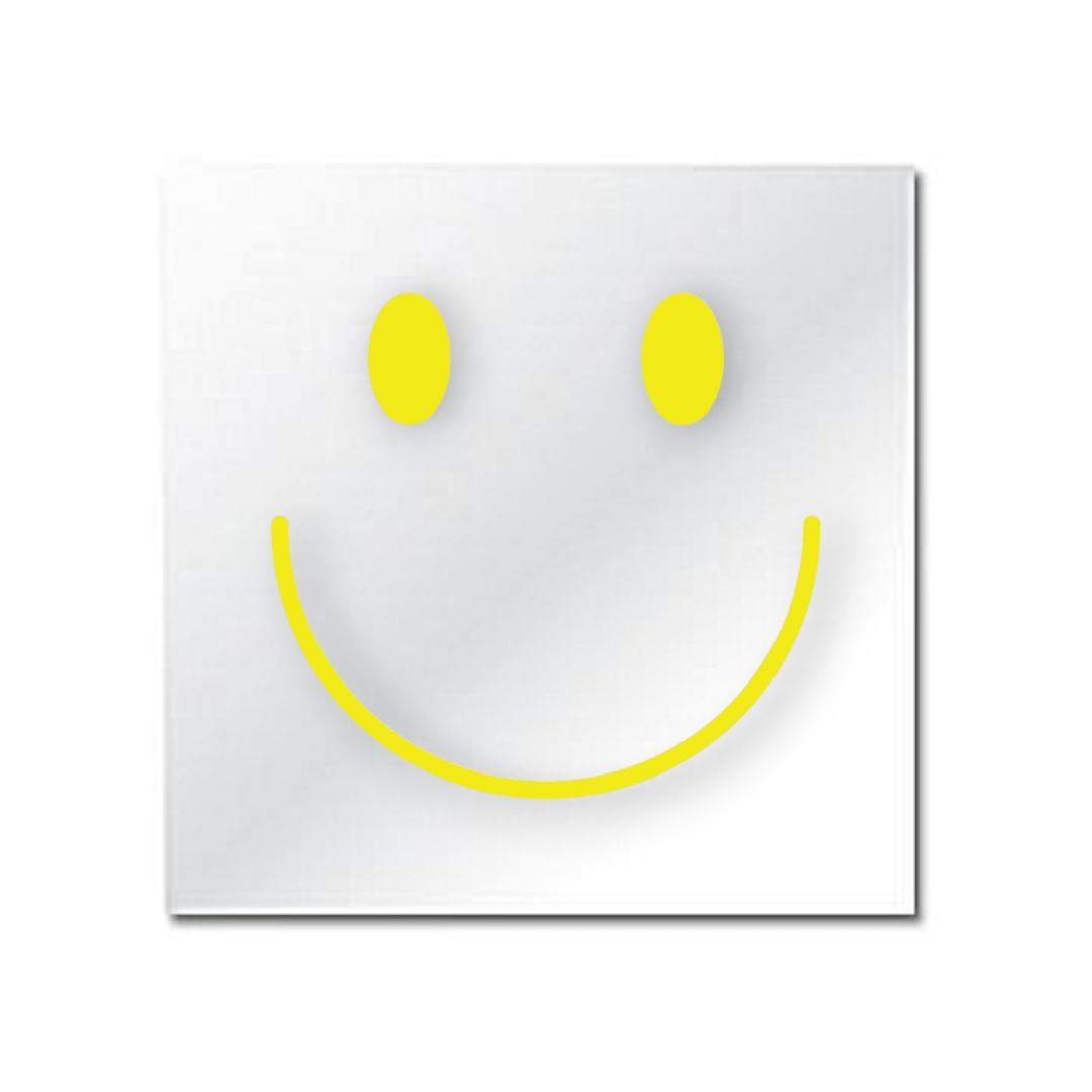 SODA HOME - Specchio quadrato smile giallo