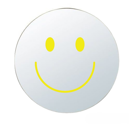 SODA HOME - Specchio tondo smile giallo