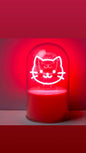 Lampada a led vetro gatto