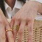 SODABIJOUX - Gold adjustable hammered ring