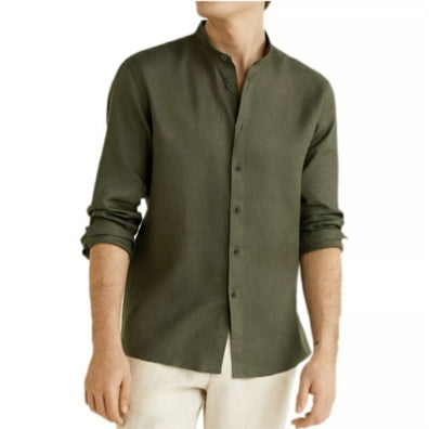 SODA LINEN SHIRT - Olive Green