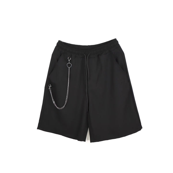 LIBERTY - polyviscose basketball shorts - black