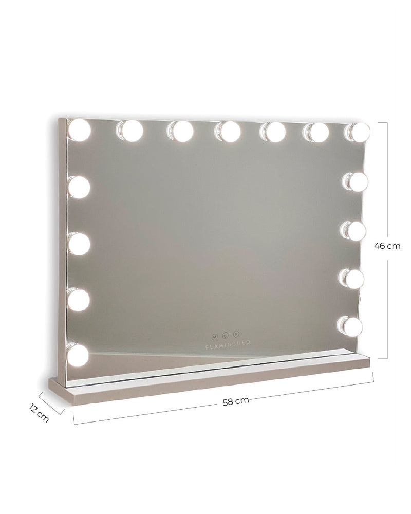 FLAMOGUEO - Specchio con luci LED per trucco stile Hollywood con USB - –  Soda Shop