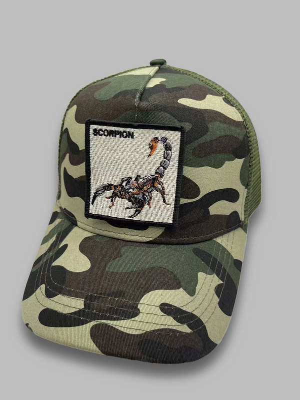 SODA - animal cap cappello trucker -   Scorpion Camouflage