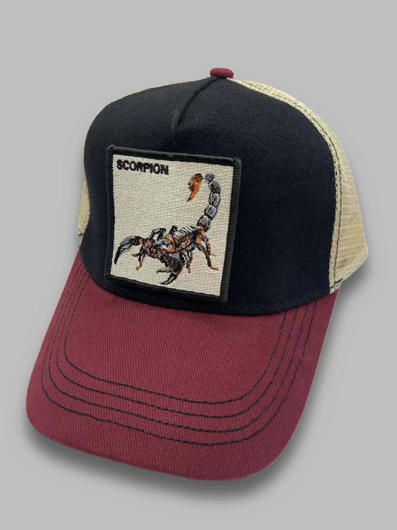 SODA - animal cap cappello trucker -   Scorpion Multicolour