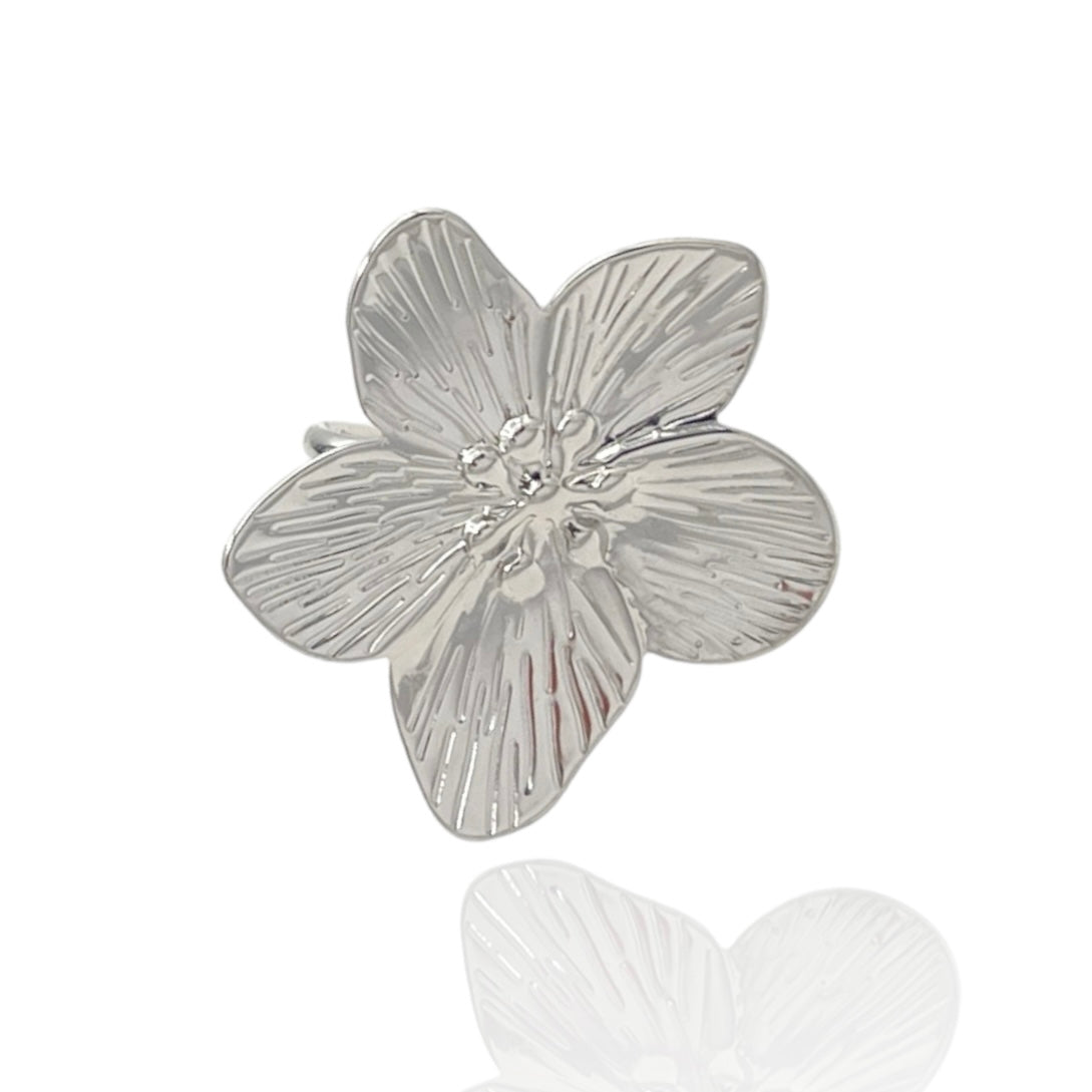 SODABIJOUX - Anello regolabile fiore grande