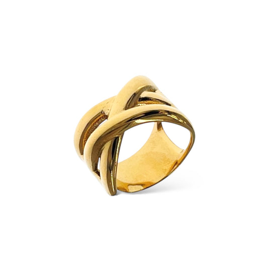 SODABIJOUX - Anello regolabile fascia intrecciata