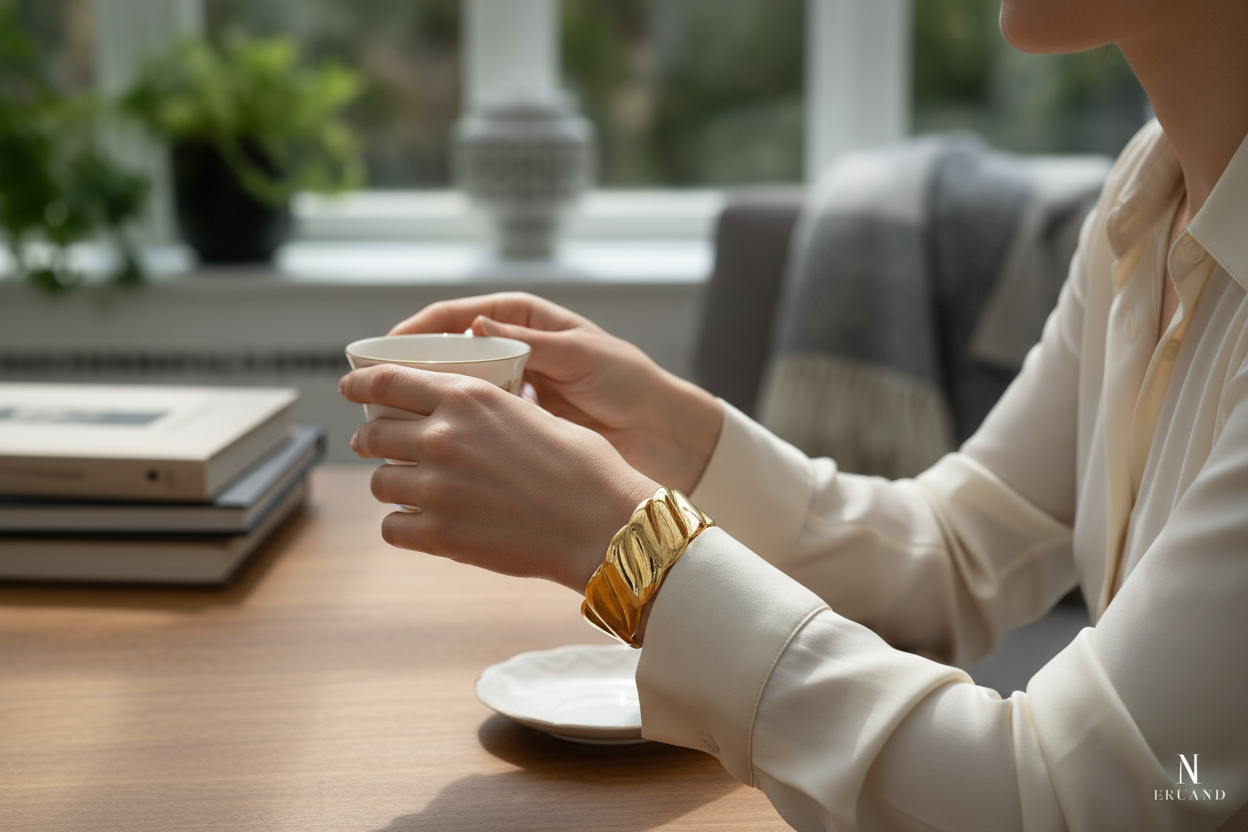 Sodabijoux - Bracciale rigido a fascia onde