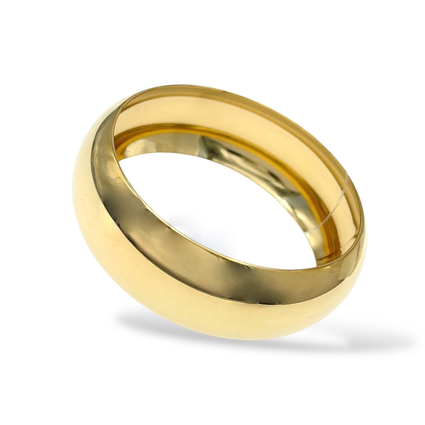 Sodabijoux - Bracciale rigido a fascia liscia bombata