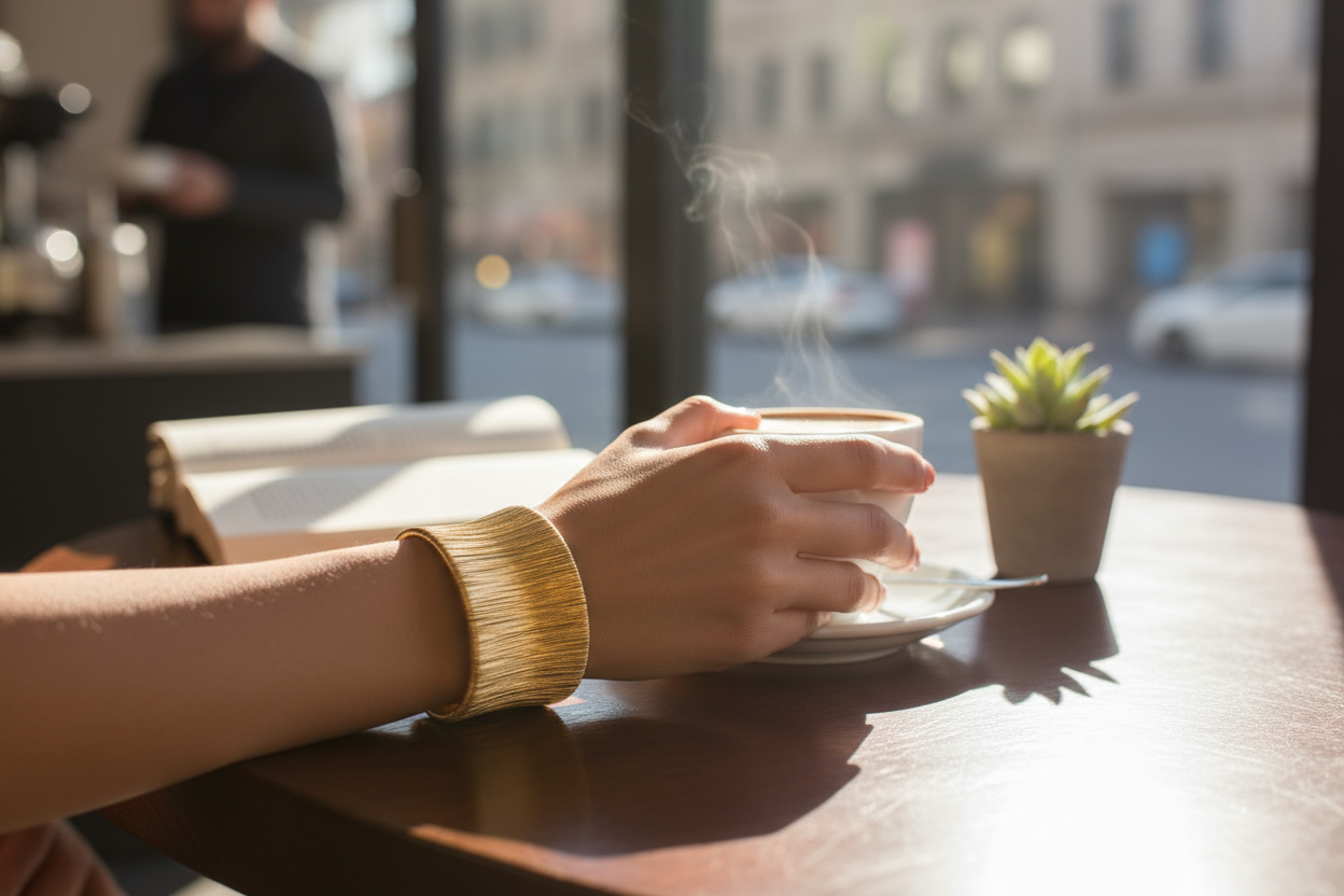 Sodabijoux - Bracciale rigido fascia alta fili