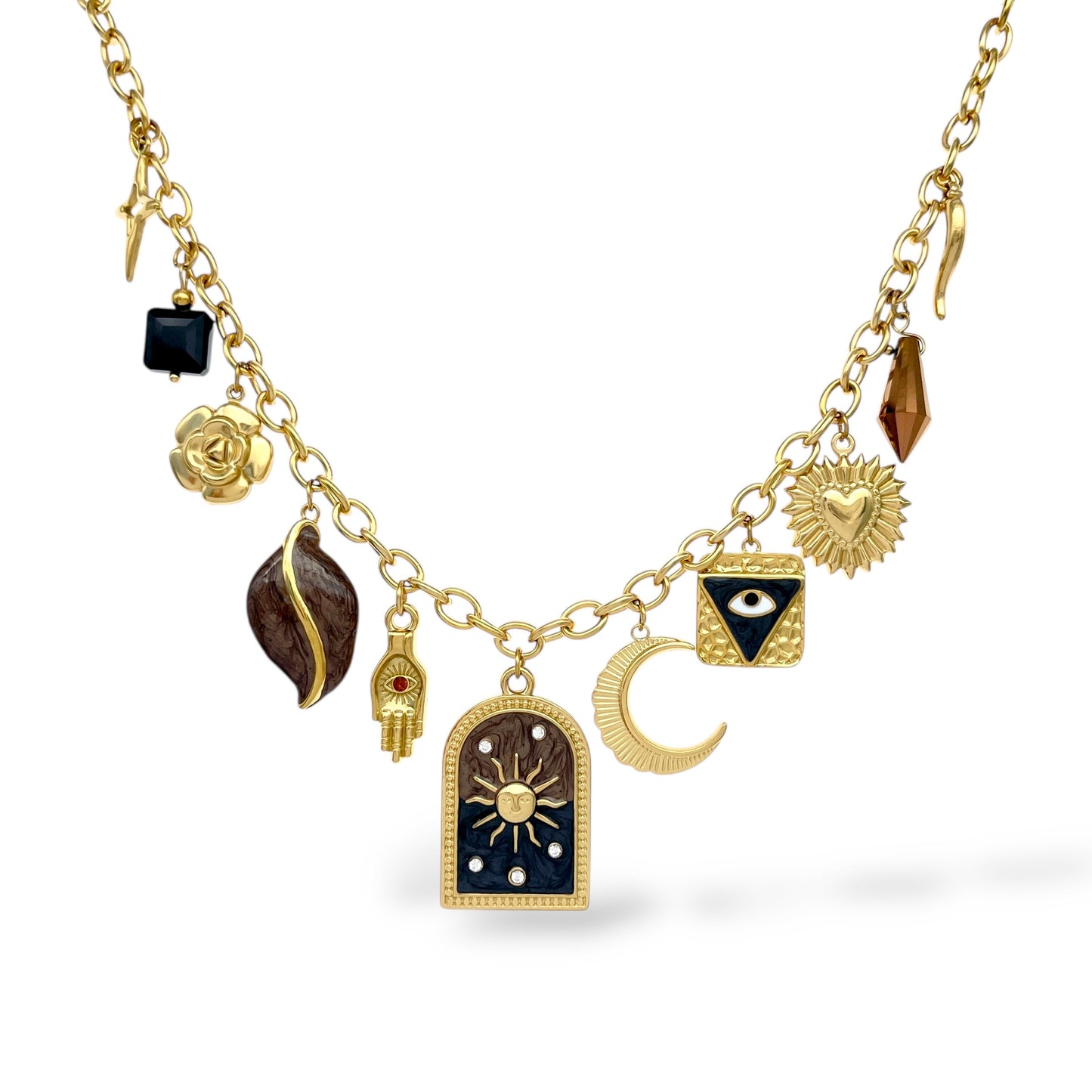 SODABIJOUX - Collana base oro con ciondoli