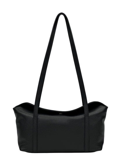 Borsa a spalla vera pelle - nera