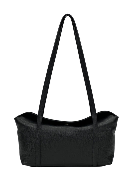 Borsa a spalla vera pelle - nera