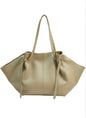 Borsa a spalla in vera pelle- beige