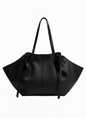 Borsa a spalla in vera pelle - nera