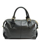 Borsa bauletto vera pelle - nera