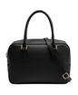 Borsa bauletto miu a spalla e tracolla vera pelle - nera