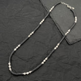 Soda - Men's necklace with semi-precious stones and 6 mm ionite disks