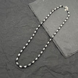 Soda - Men's necklace with hard stones and steel 6 mm