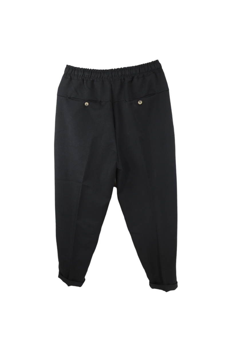 LIBERTY - pantalone carrot baggy - Nero