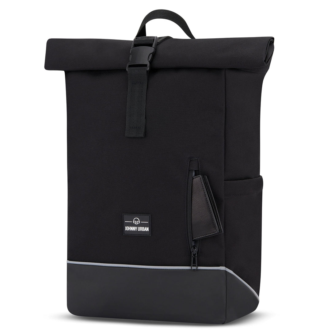 JOHNNY URBAN ROLLTOP BACKPACK "ROBIN MEDIUM" BIKE Black