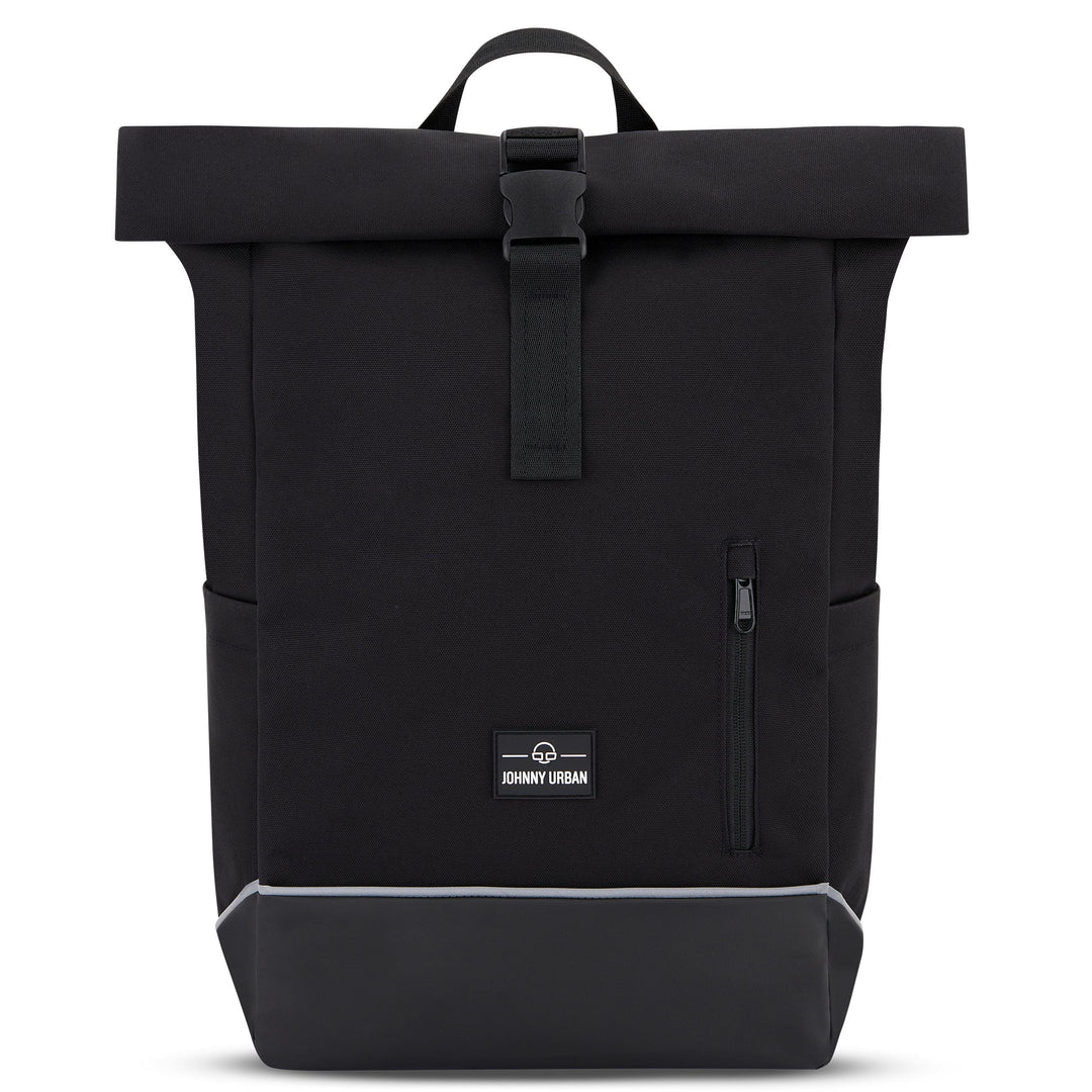 JOHNNY URBAN ROLLTOP BACKPACK "ROBIN MEDIUM" BIKE Black