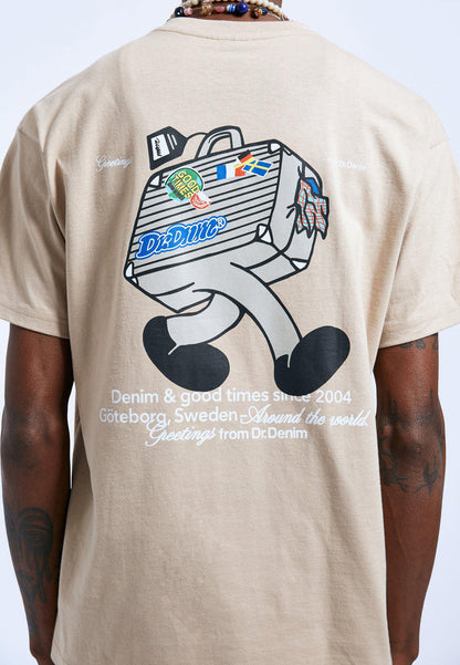 Dr Denim - Tropper tee - World Traveller Pale Troupe Stripe