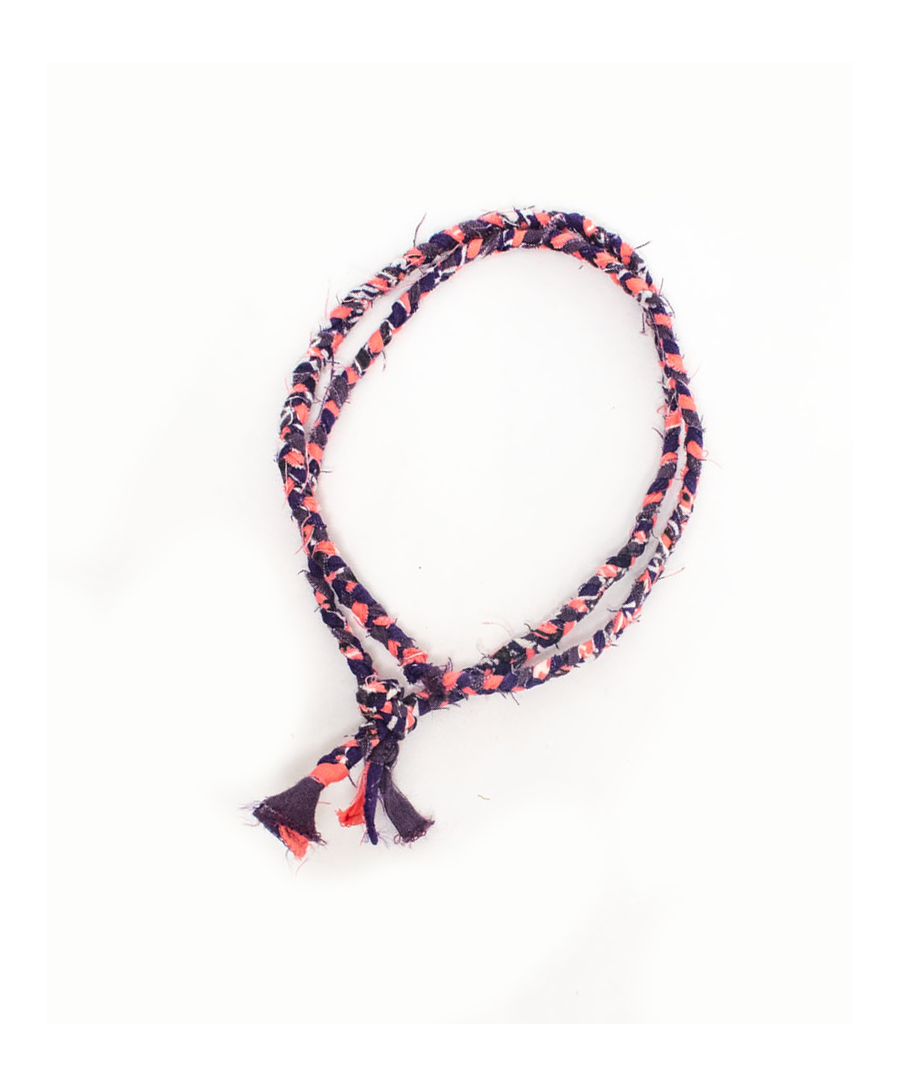 Soda - Collana Nazaré - Bandana intrecciata bicolore rosso nero e blu