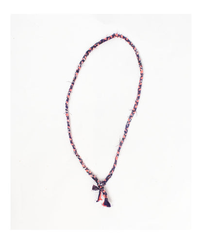 Soda - Collana Nazaré - Bandana intrecciata bicolore rosso nero e blu