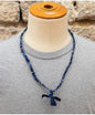 Soda - Collana Nazaré - Bandana intrecciata Blue e Bluette