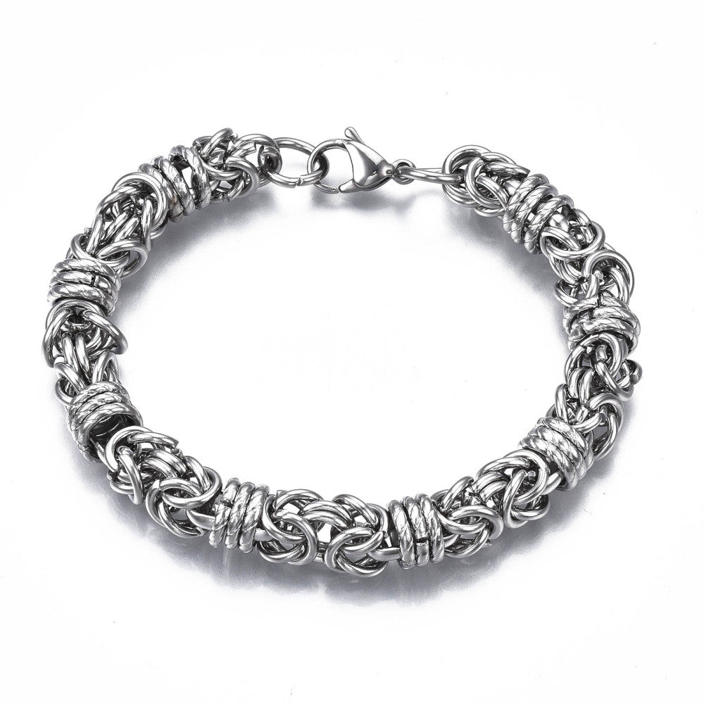 SODA - 10 mm round Byzantine link bracelet