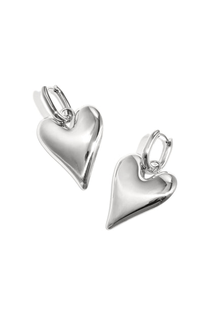 Stainless Steel Drop Earrings Heart Casual Daily Simple Series Women's jewelry