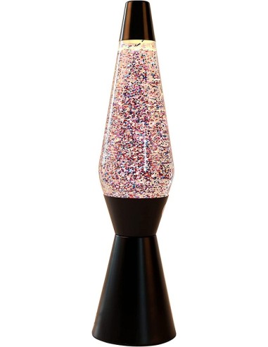 Lampada lava lamp con glitter
