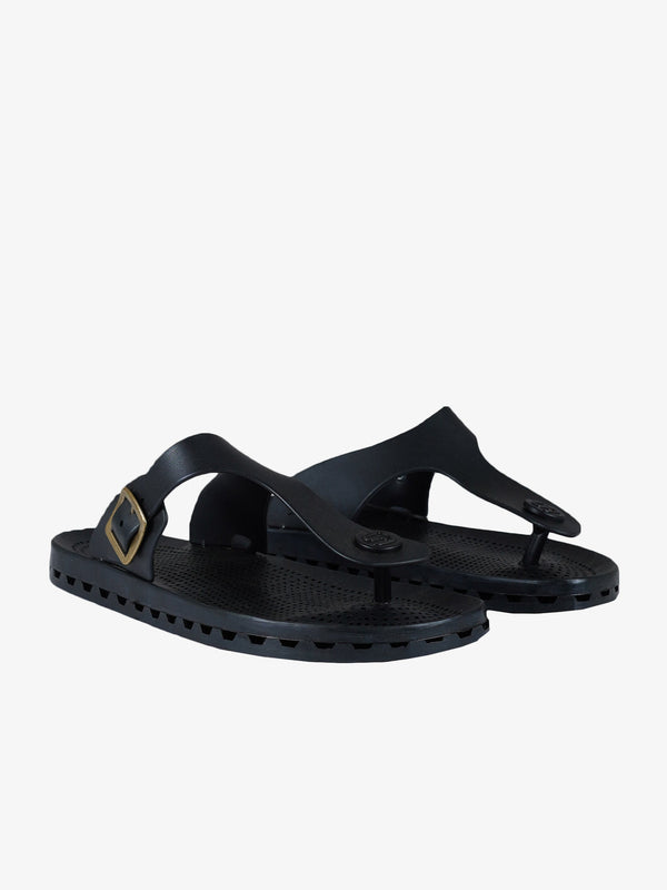 SENSI - Dallas black rubber slipper