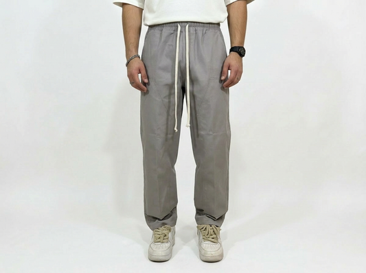 SODA - pantalone double knee wide leg - grigio