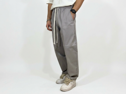 SODA - pantalone double knee wide leg - grigio