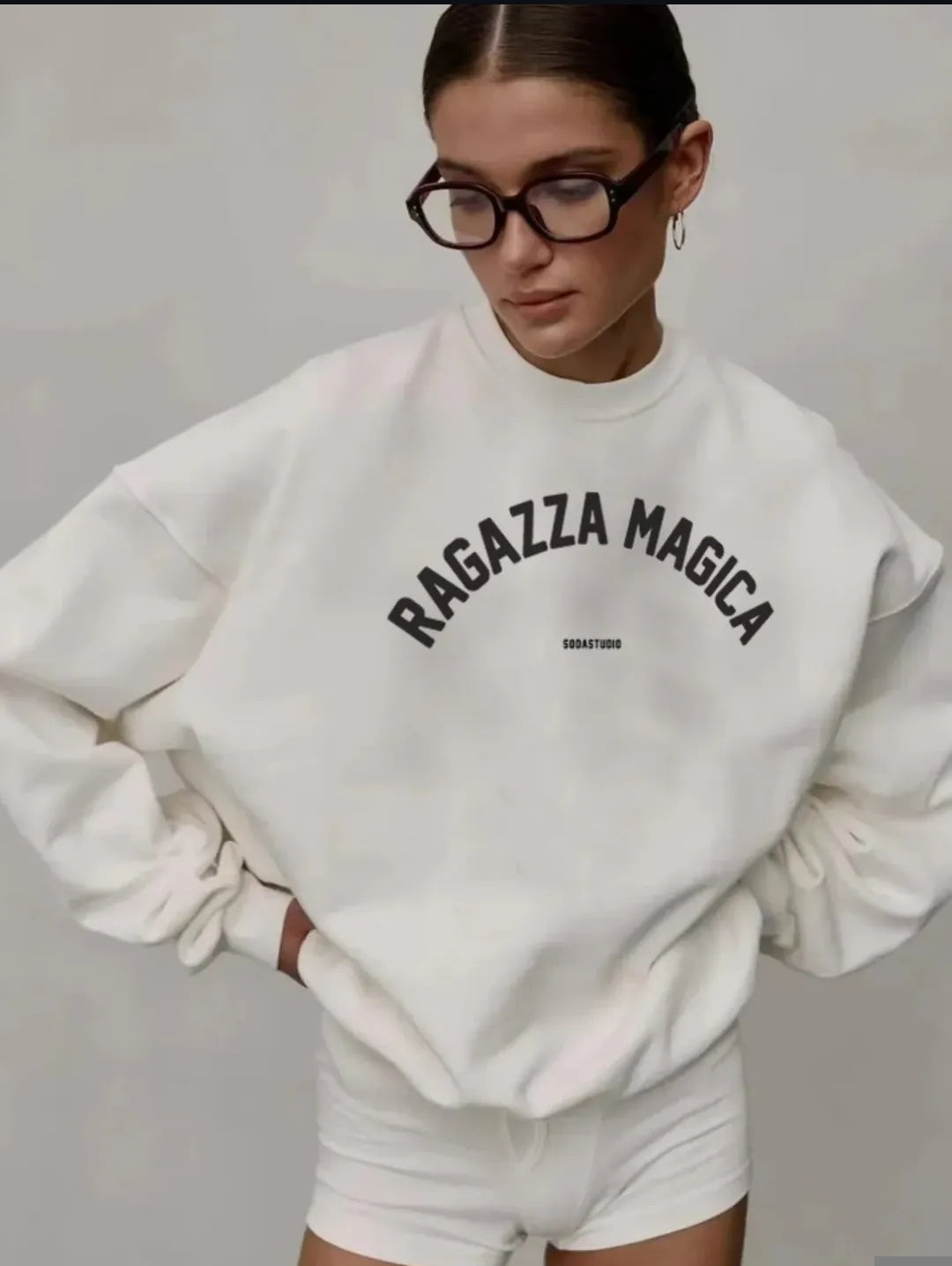 Soda Studio - Felpa ragazza magica - bianco