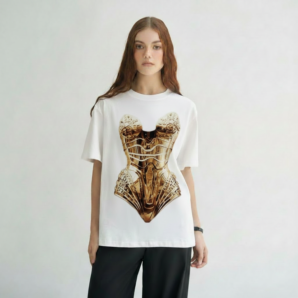 SODA - t-shirt donna - bustier gold