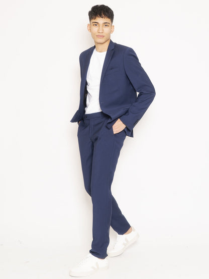 Stretch Slim Fit men's suit - midnight blue