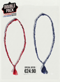 Soda - Collana Nazaré - Double pack Bandana intrecciata Rosso e blu navy