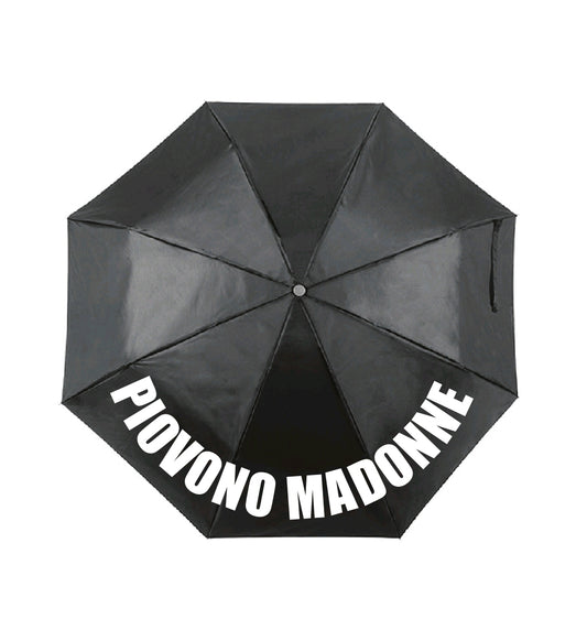 SODA STUDIO - ombrello mini "piovono madonne" nero