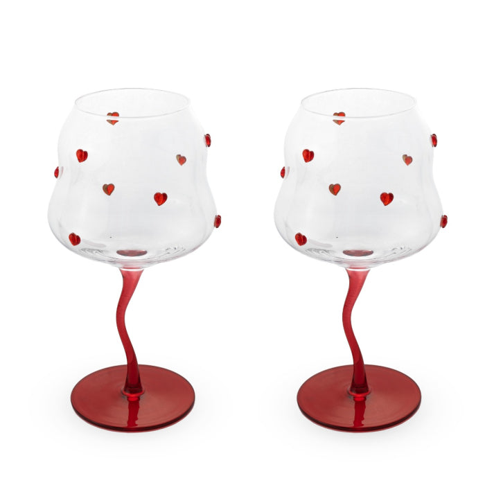 Set 2 calici cuoricini rossi- WD Lifestyle