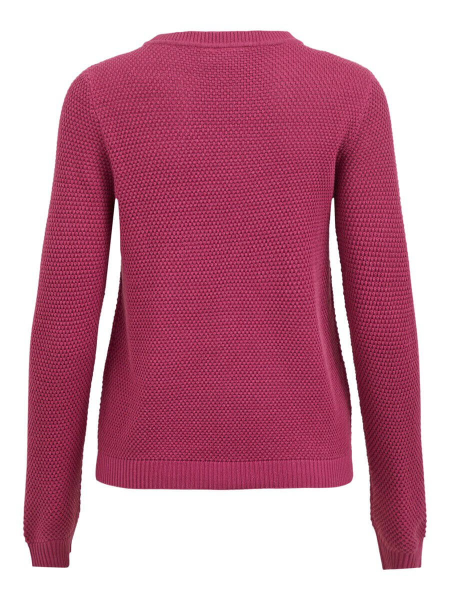 Vila - TEXTURE KNITTED PULLOVER MAGENTA