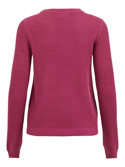 Vila - TEXTURE KNITTED PULLOVER MAGENTA