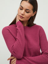 Vila - TEXTURE KNITTED PULLOVER MAGENTA