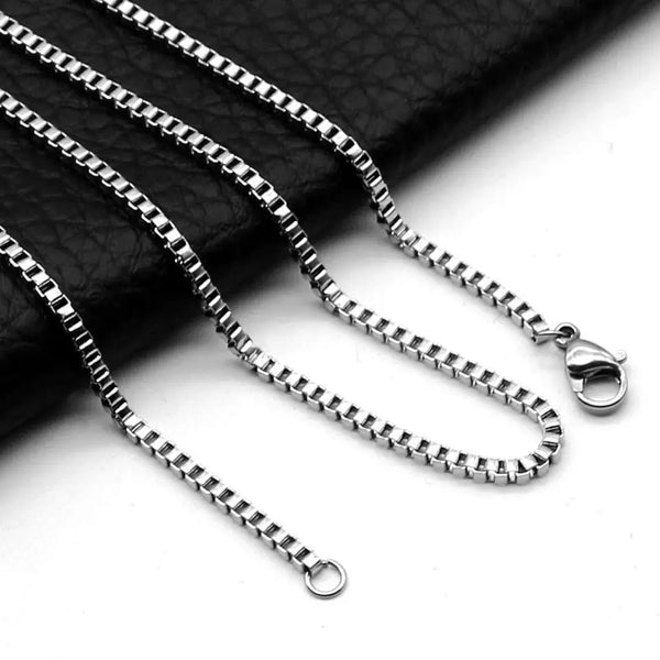 SODA - steel necklace - square link