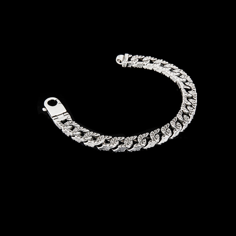 SODA - BRACCIALE SCAGLIE INCROCIATE argento invecchiato