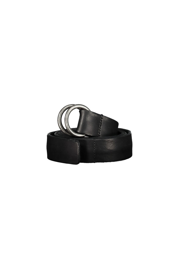 SODA - Cintura minimal in vera pelle 35 mm - nero
